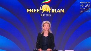 Irene Victoria Massimino, Co-President of the Lemkin Institute for Genocide Prevention, at an international conference in Paris on 3 July 2023 marking the 35th anniversary of the 1988 massacre in Iran and seeking accountability for this ongoing crime against humanity